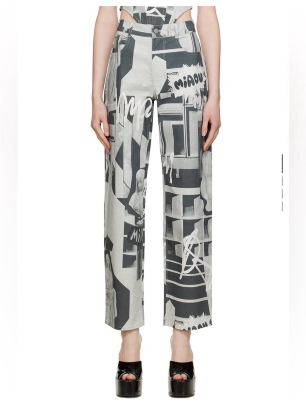 Miaou Fargo Pants Black & White